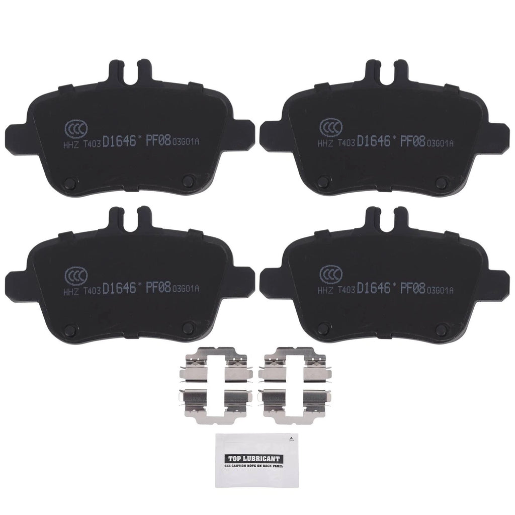 Rear Ceramic Brake Pads for Mercedes-Benz B250 CLA250 GLA250 (2015–2019)