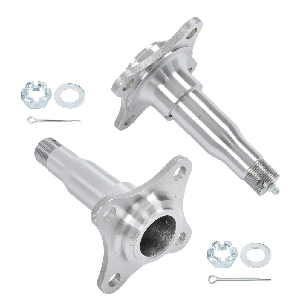 Set of 2 Weld-On Round Spindles for 3500 lbs Trailer Axle