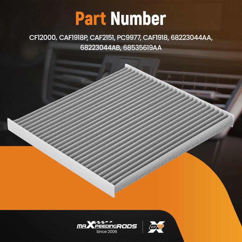 Cabin Air Filter for Chrysler 200/Jeep Cherokee (2014–2017) CAF1918P PC9977