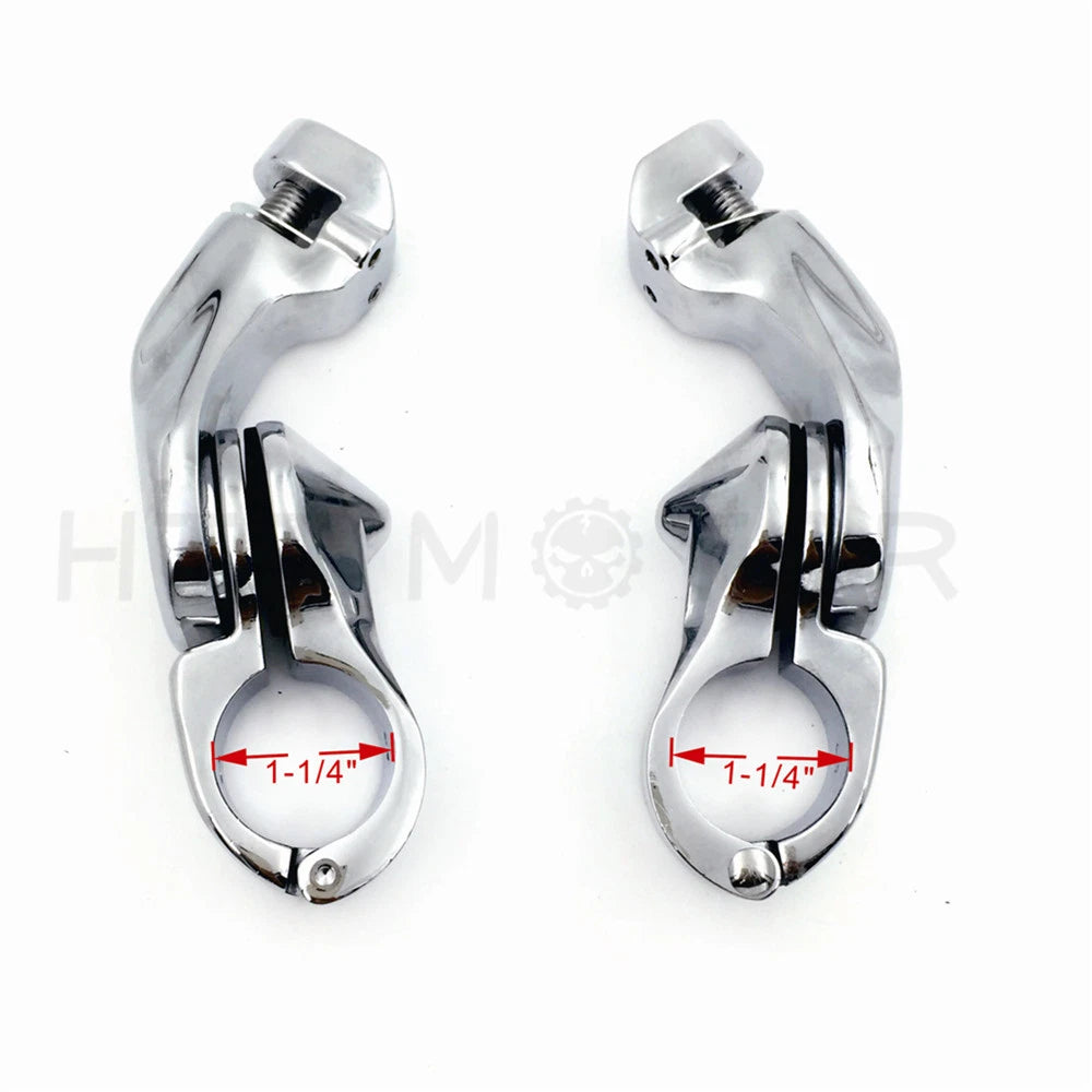 1.25" Highway Short Angled Foot Peg Mounts Kit for Harley Touring