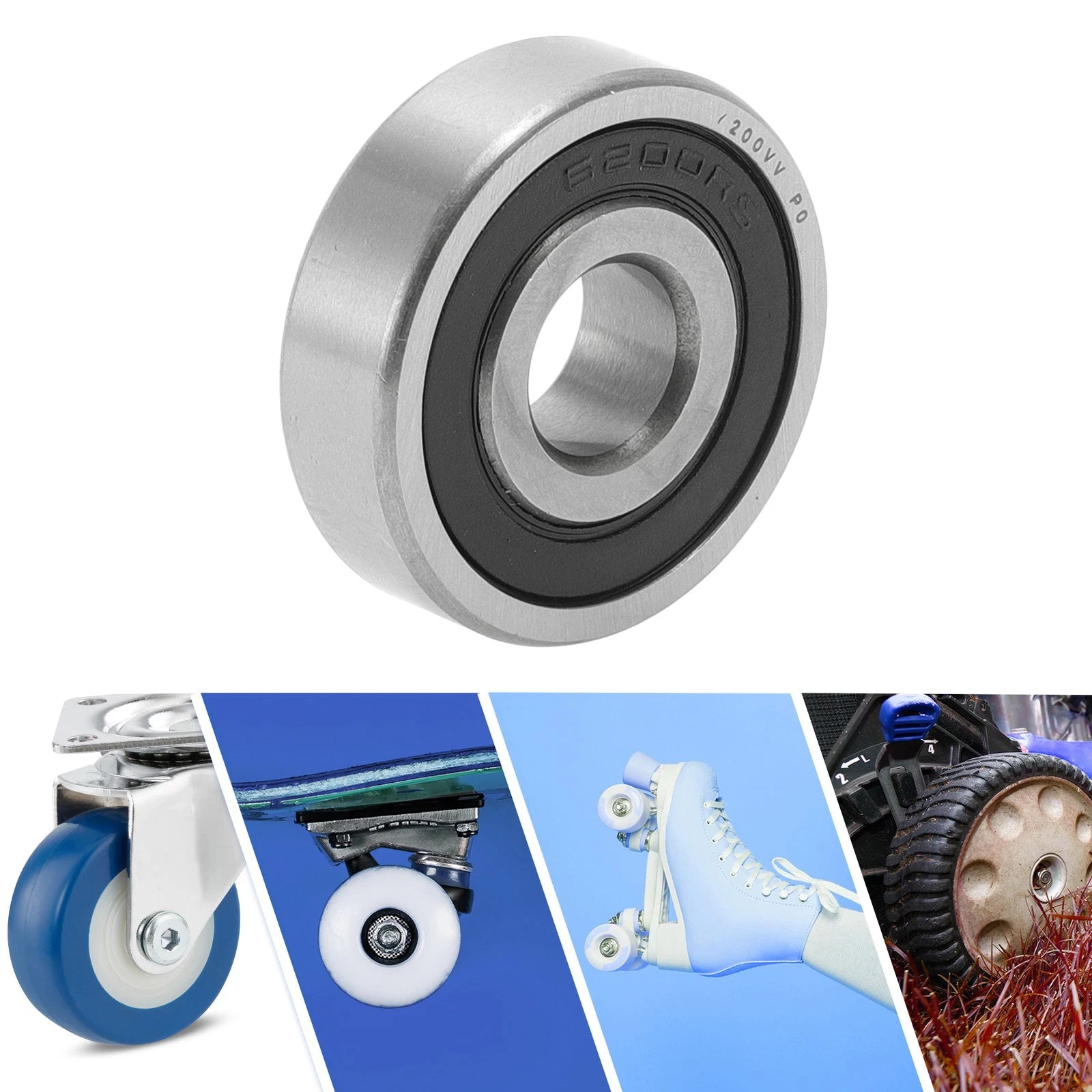 6200VV Deep Groove Ball Bearing for Scooter Skateboard Wheel (P0 10x30x9mm)