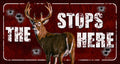 Vintage Replica Tin Metal Sign for Man Cave Deer Hunters Lodge (1919)