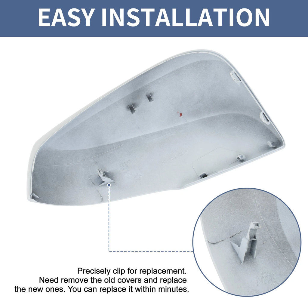 Left Side Mirror Cover Cap for Toyota RAV4 XLE (2019–2025) - White