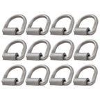 Set of 12 Heavy Duty Weld-On Forged D Rings for Automotive Use
