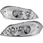 Chrome/Clear Reflector Halogen Headlights for Chevrolet Impala Monte Carlo (2006–2016)