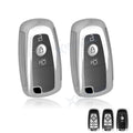 2pcs Silver Remote Key Fob Shell Case for Ford Explorer Edge F-150 F-250 (2011–2025)