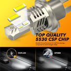 2X H4 9003 LED Headlight Kit for Combo (6500K White)