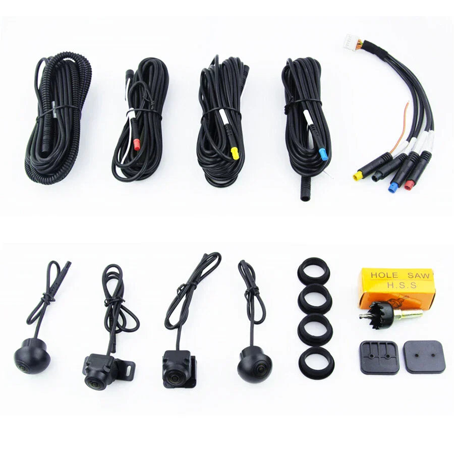 3D 360�� Surround View Camera Set for Car Panoramic Front Rear Left Right