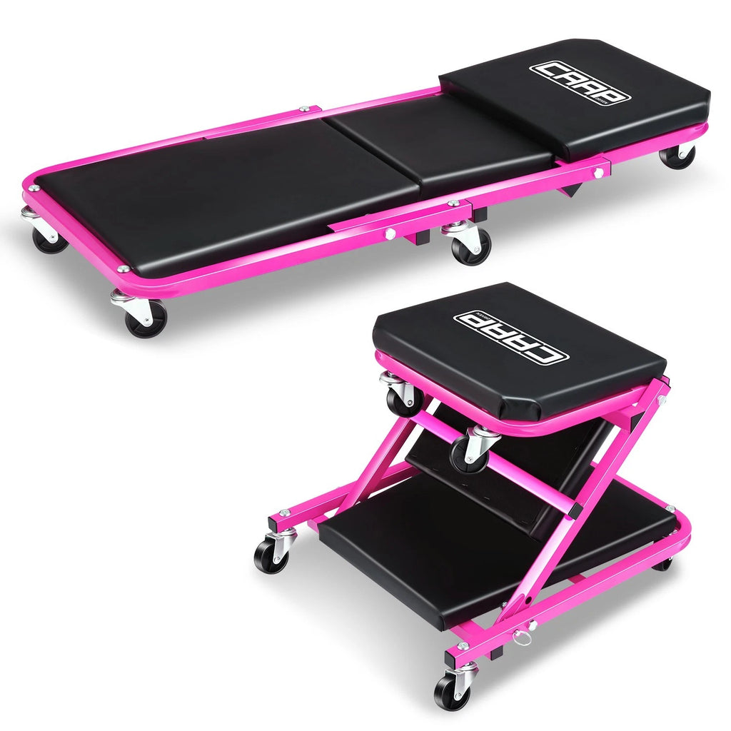 2-in-1 Rolling Creeper for Universal Fit (36" x 17" x 5", 330lbs Capacity)