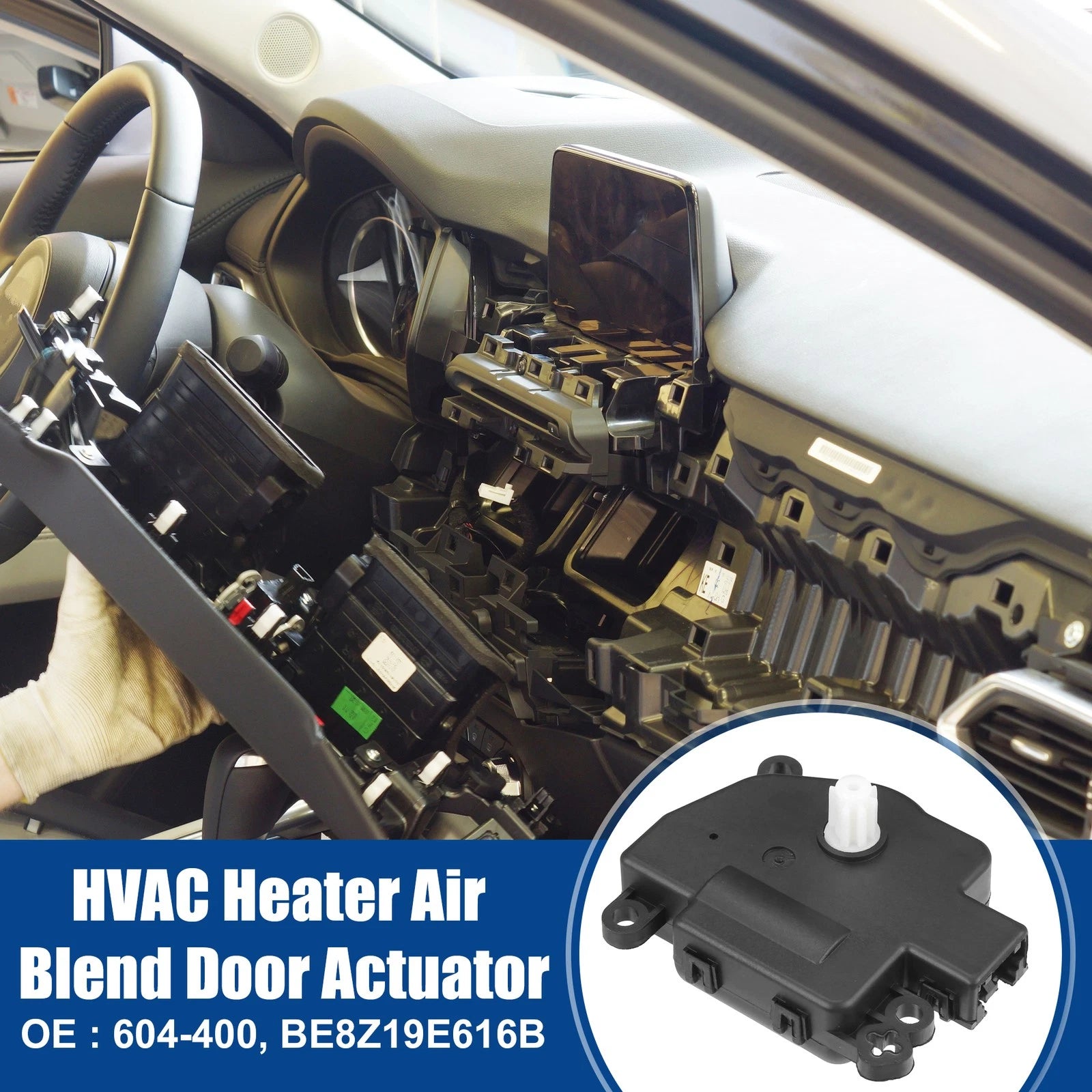 604-400 Heater Blend Air Door Actuator for Ford Fiesta (2011–2019) Metal Black