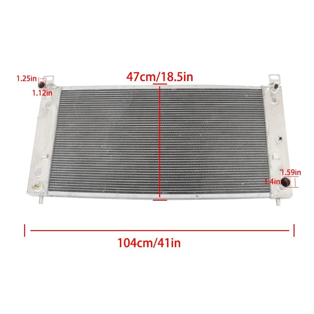 3 Row Radiator for Chevy Silverado 1500 2500 Suburban Tahoe (2000–2006) CU2370 34''