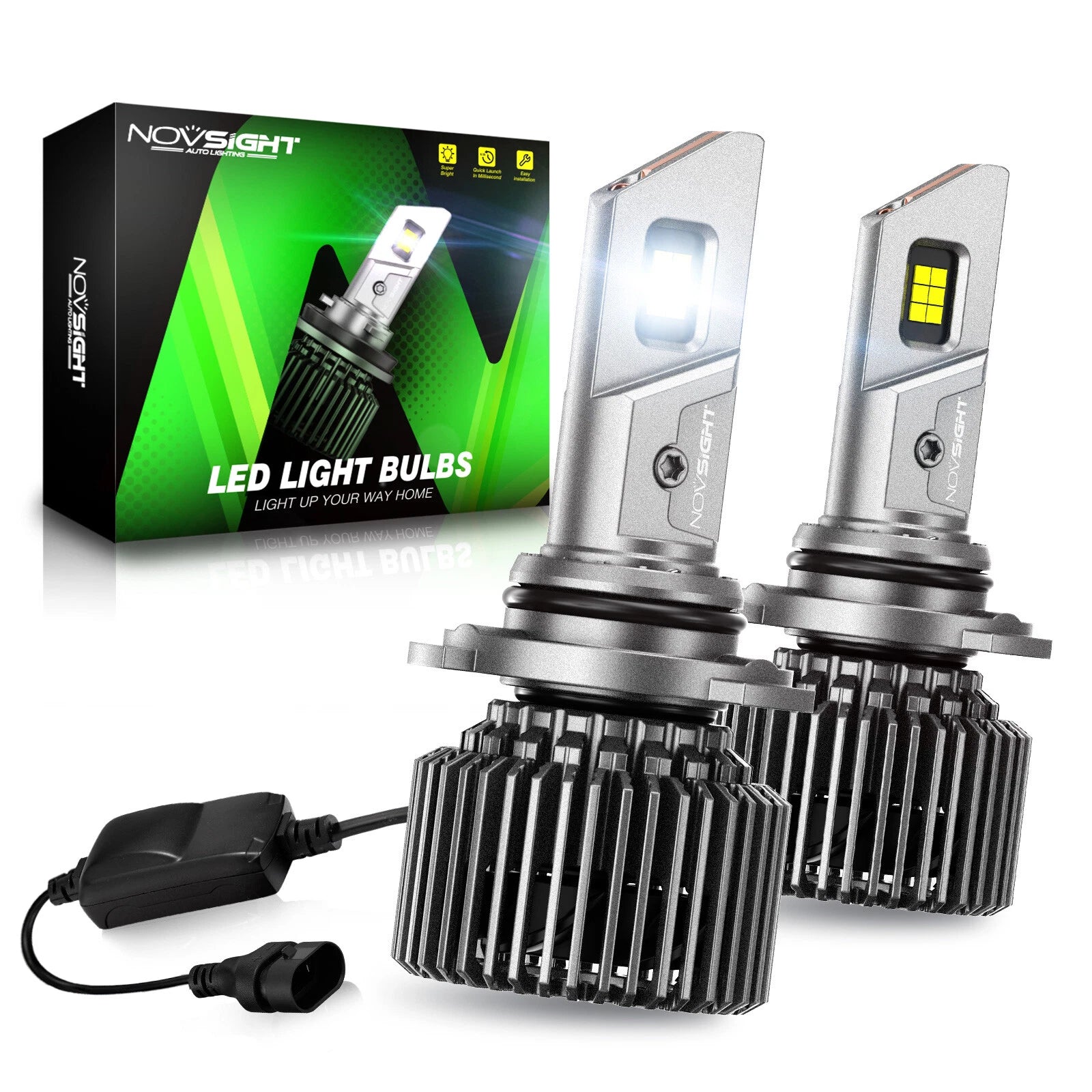 2X 9005 LED Headlight Bulb Kit for High Low Beam (100W 22000LM 6500K)