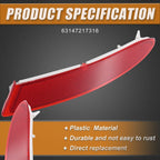 Rear Right Bumper Reflector Light Cover for BMW X3 Red (2011-2014)