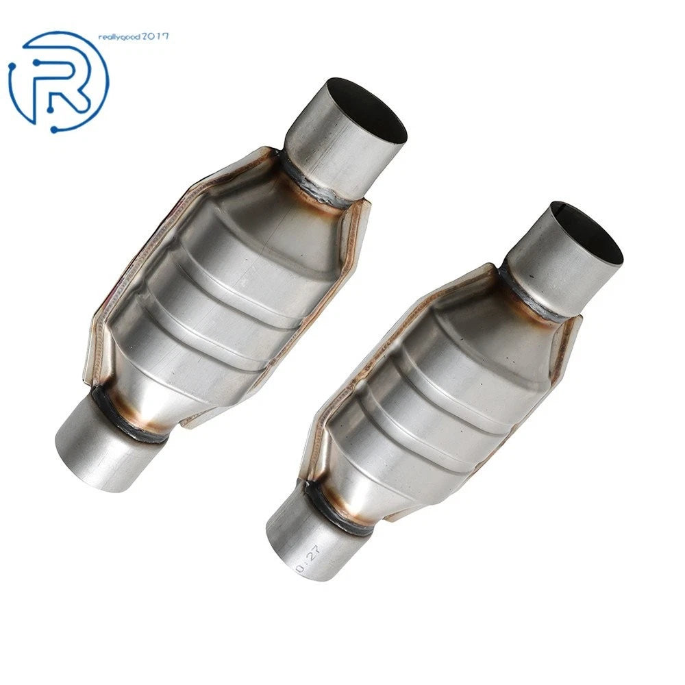 2Pcs 2.5" Universal Catalytic Converter for Chevy Silverado 1500 GMC (2014–2023)