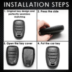 Matte Black Carbon Fiber Pattern Keyless Entry Key Holder for Chevy (2008-2024)