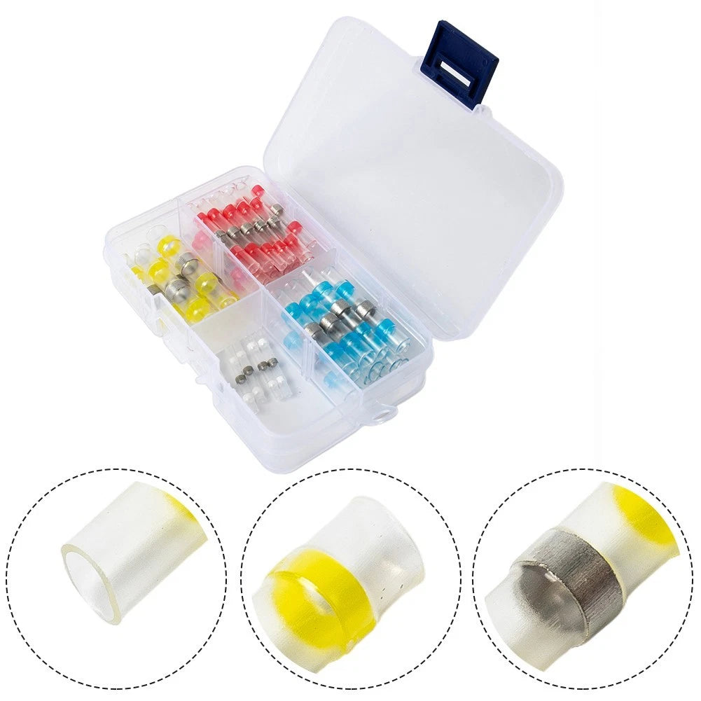50 PCS Waterproof Solder Wire Connector Heat Shrink Tube Kit