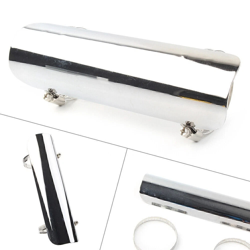 Exhaust Muffler Pipe Heat Shield Cover for Harley Motorcycle (Chrome)