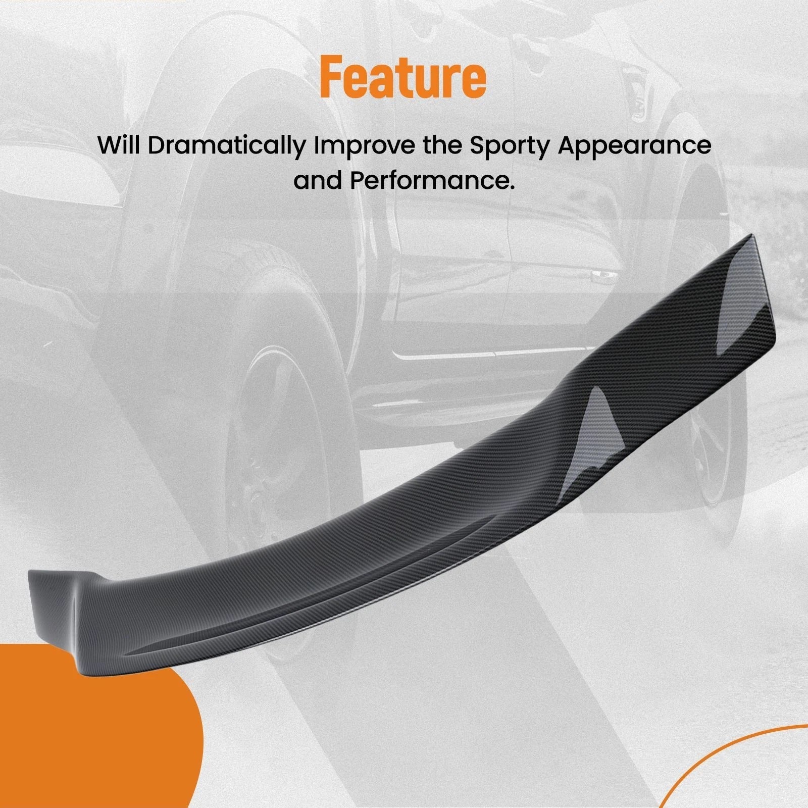 Trunk Spoiler for Honda Civic 4 Door Sedan (2006–2011) Carbon Fiber Look