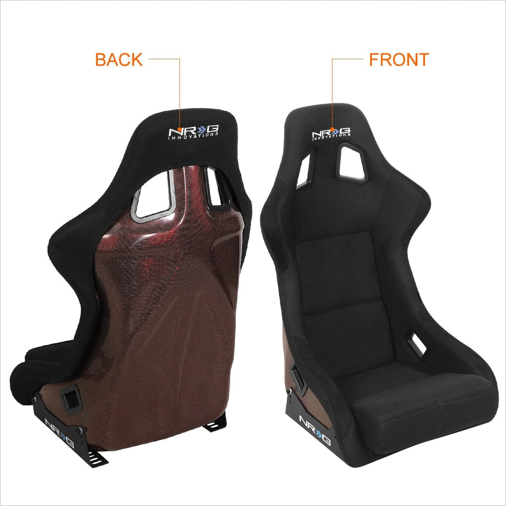 NRG RSC-302CF-RD Carbon Fiber Bucket Racing Seat for Universal Fit (2010–2023)