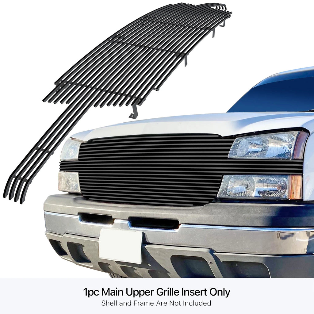 Black Billet Grille Insert for Chevy Avalanche/Silverado 1500/2500 (2003-2006)