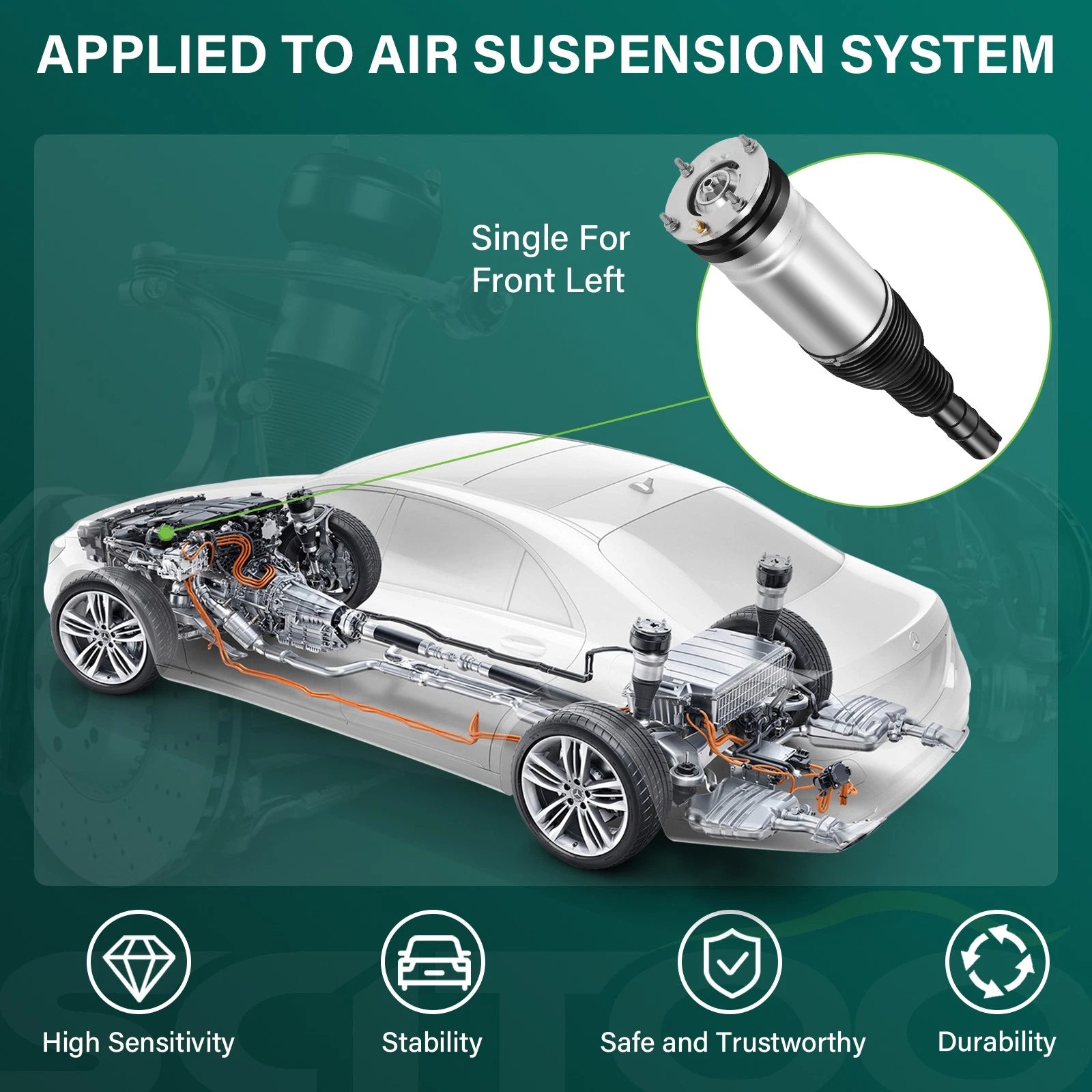 Front Left Air Suspension Strut VDS for Range Rover Sport L405 (2013–2020)