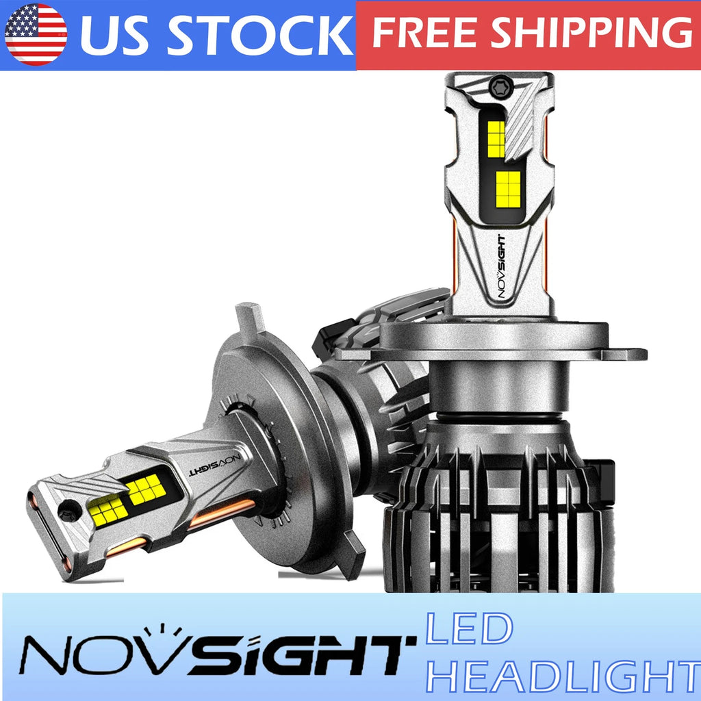 2X H4 LED Headlight Bulbs Kit for NOVSIGHT (32000LM, 6500K, Canbus)