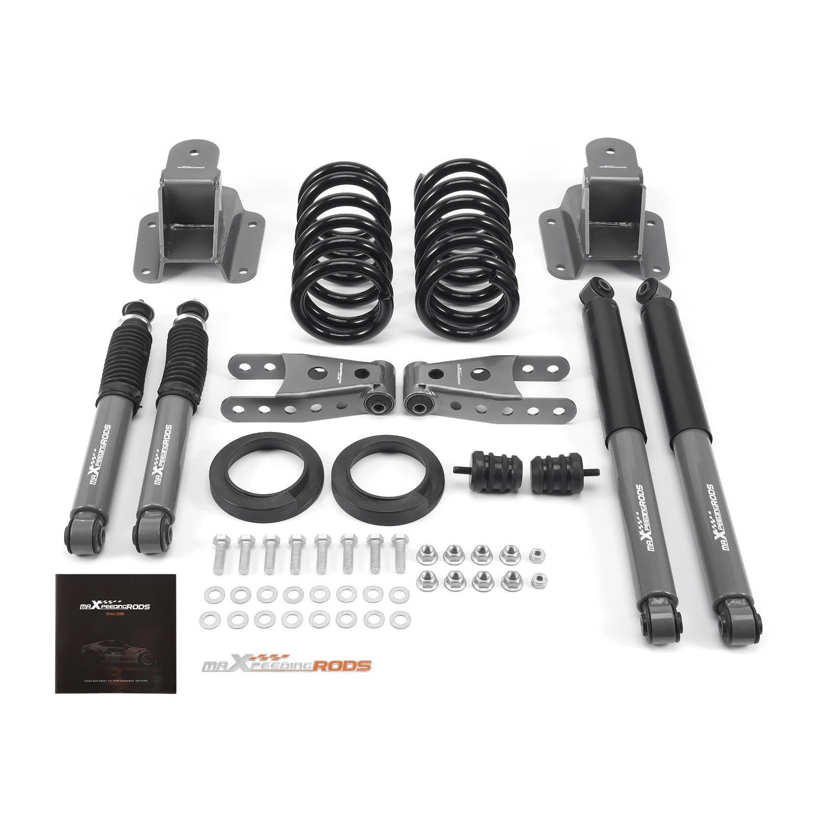 Complete Suspension Set for Dodge Ram 1500 2WD (1994–1999) 2-3" Front, 4" Rear Drop