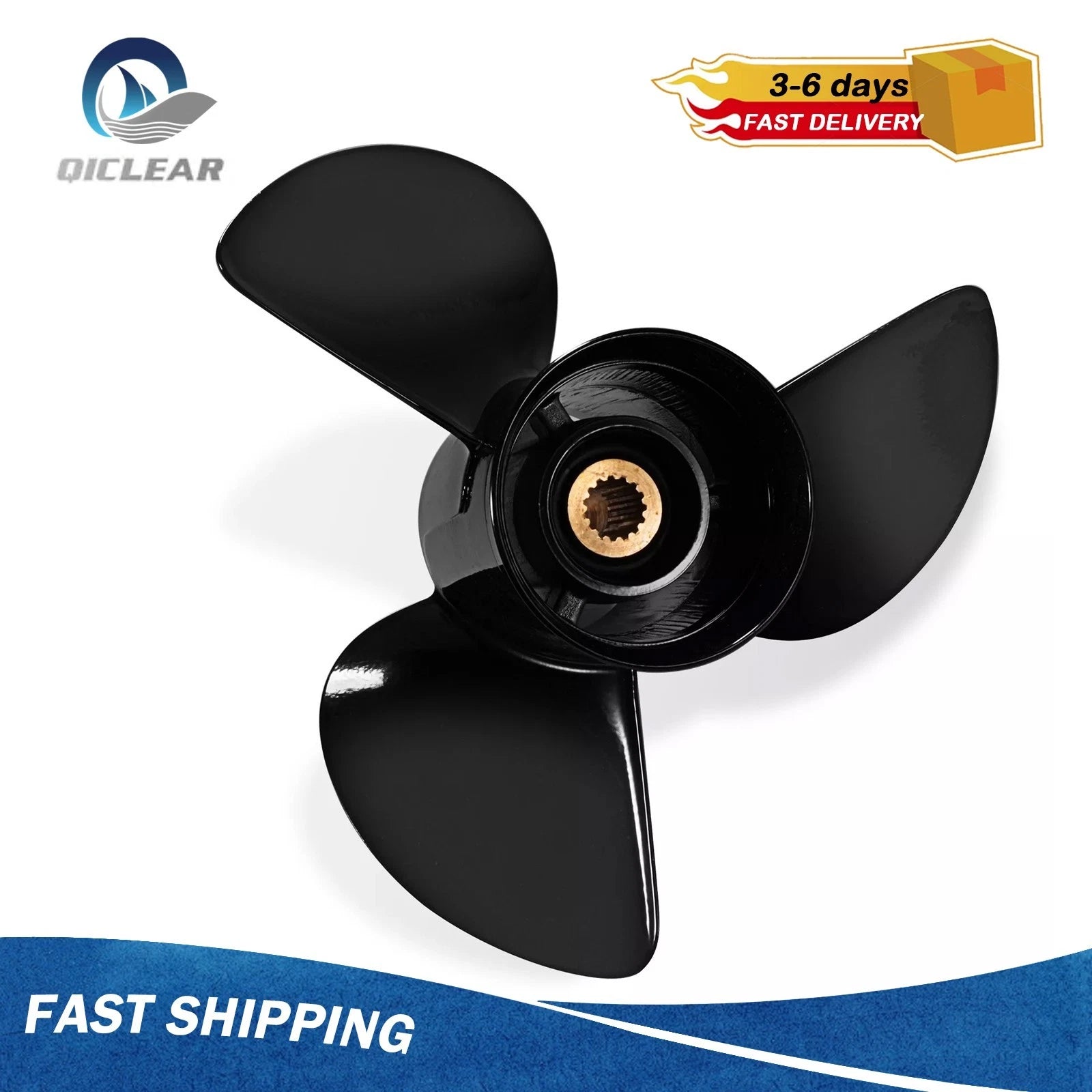 14.25 x 21 Aluminum Outboard Propeller for Yamaha 150-300HP (15 Spline, RH)