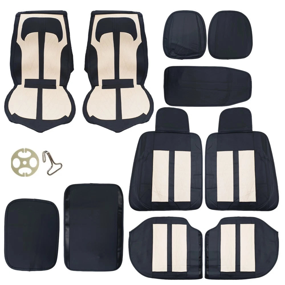 Set of 5 Waterproof PU Leather Seat Covers for Ford F-150 (2009–2023)