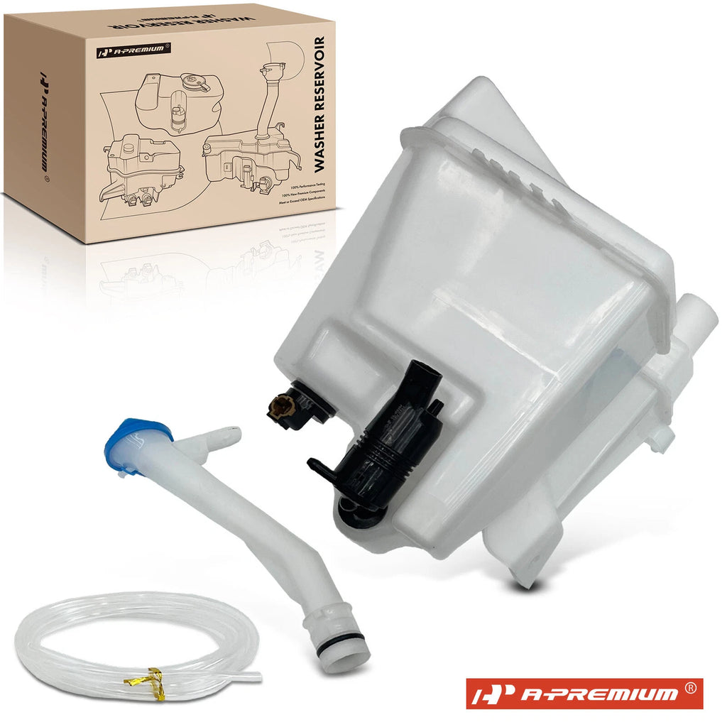 Windshield Washer Reservoir with Cap & Pump for Nissan Sentra (2013–2017)