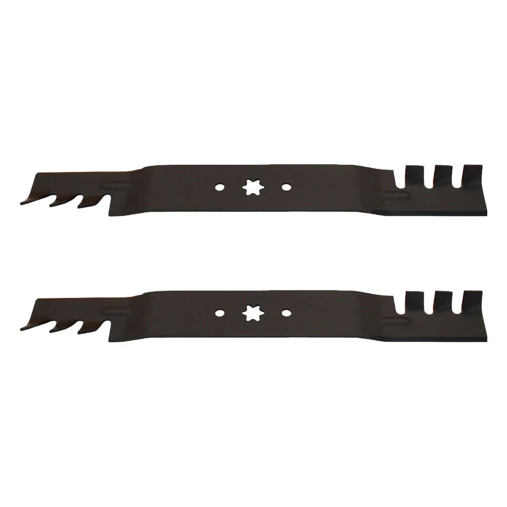 Set of 2 Mulching Blades for MTD Mowers (21-3/16", 6 Point Star)