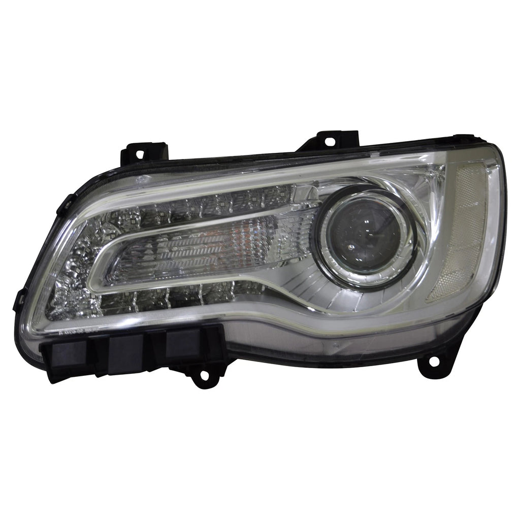Replacement Chrome Driver Halogen Headlight Assembly for 2015-17 Chrysler 300