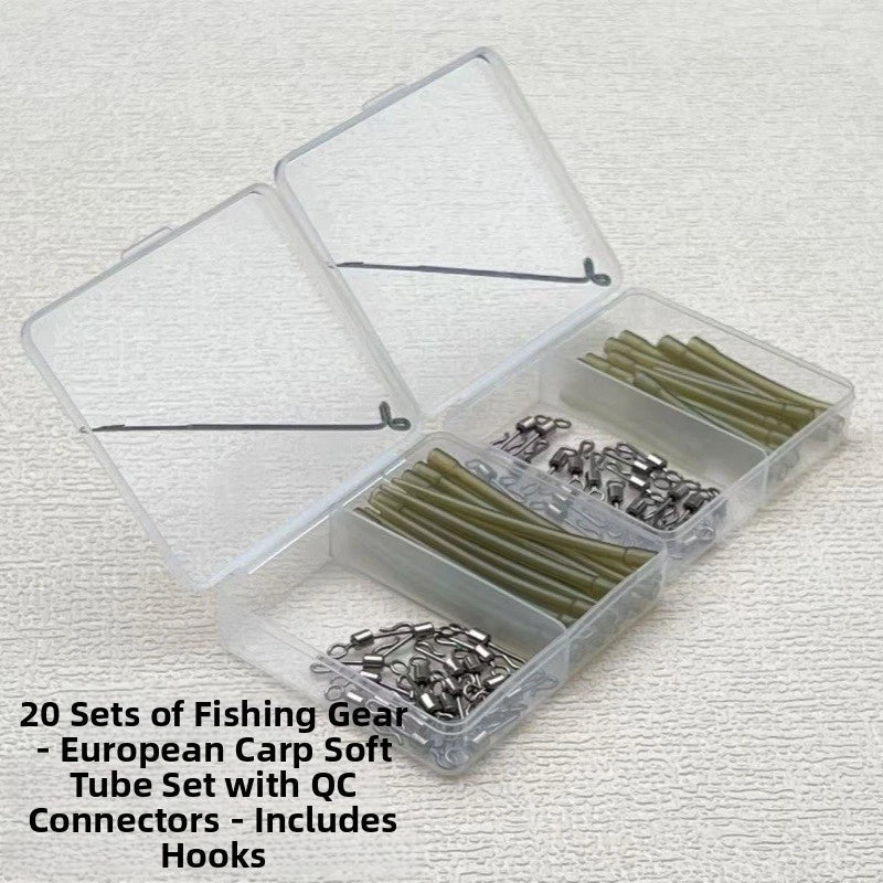 Stainless Steel QC Swivel with Light Green Anti-Tangle Sleeve for Carp (39mm)