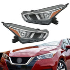 Pair of Halogen Headlights for Nissan Versa (2020–2021)