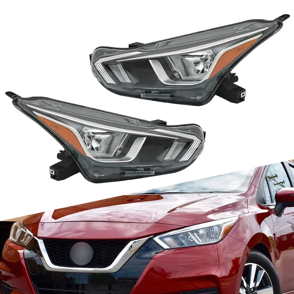 Pair of Halogen Headlights for Nissan Versa (2020–2021)