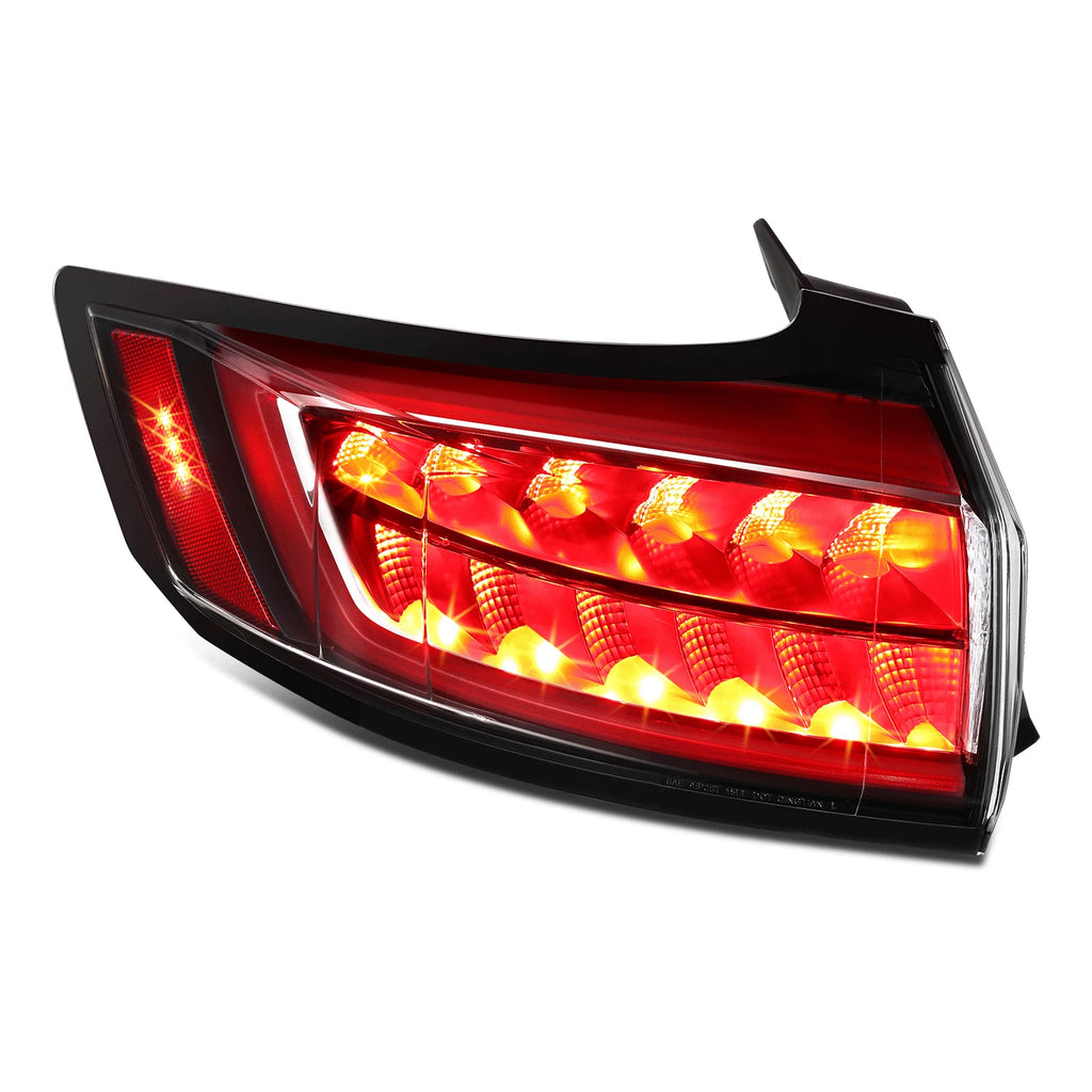 Chrome Red LED Outer Taillight Assembly for Ford Edge (2015–2018)