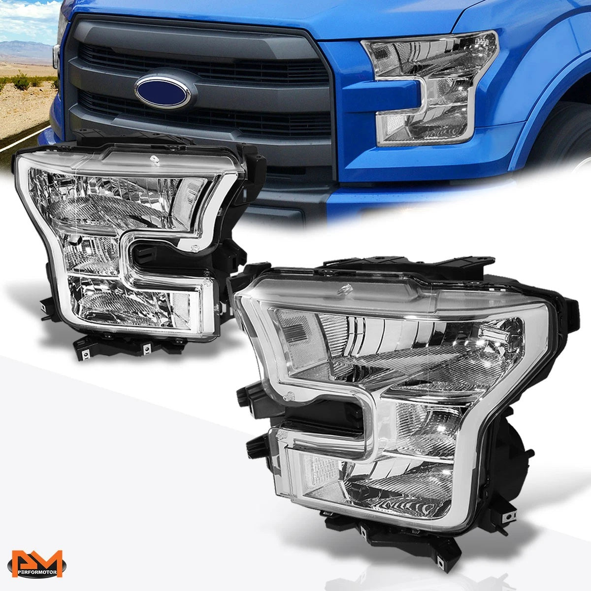 Set of 2 Side Step Nerf Bars for Ford F150 Super Crew Cab (2004–2014)