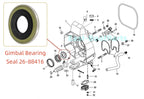 Gimbal Bearing Seal for Mercruiser Alpha One Gen 2/R/MR (26-88416, 18-2094)