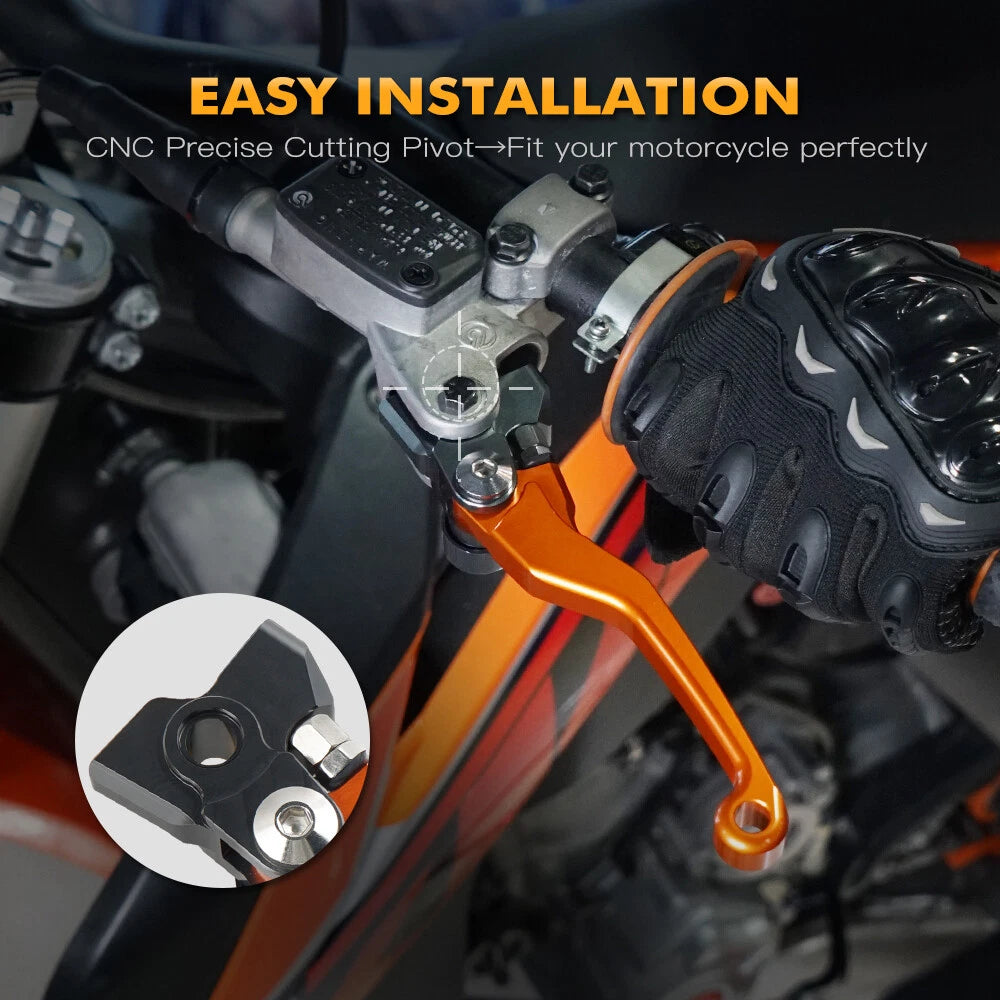 CNC Pivot Brake Clutch Lever for KTM 250 300 350 450 SXF XCF XC XC-W EXC F (2014–2023)