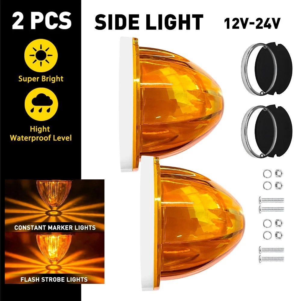 2X LED Side Marker Turn Signal Lamp for Truck Trailer EPY
