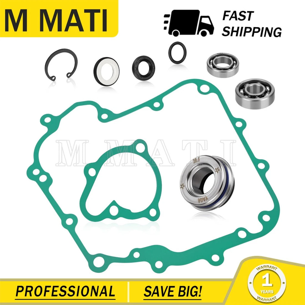 Water Pump Bearing Seals Gaskets Rebuild Kit for Kawasaki Brute Force 300 (2003–2018)