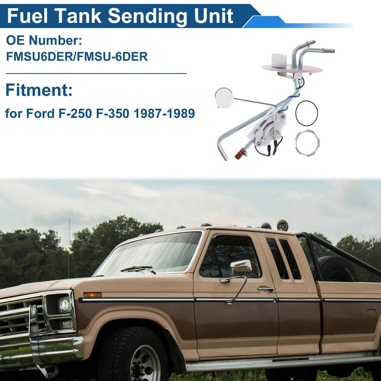 Fuel Level Sending Unit Module for Ford F-250 F-350 (1985–1986) No.FMSU6DER