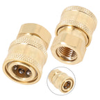 2X Pressure Washer Coupler Brass Fittings 1/4 Inch Quick Connect