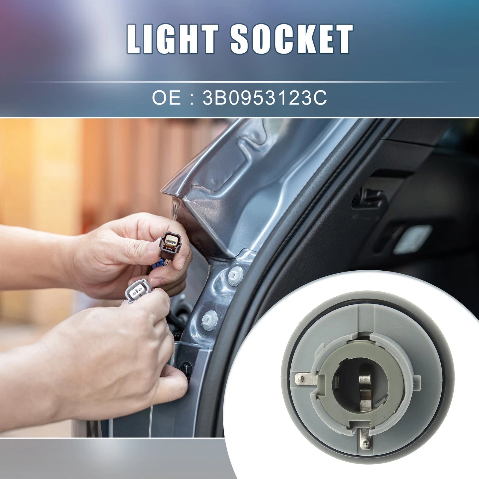Side Repeater Indicator Light Bulb Socket 3B0953123C for Audi A6 (1998–2005)