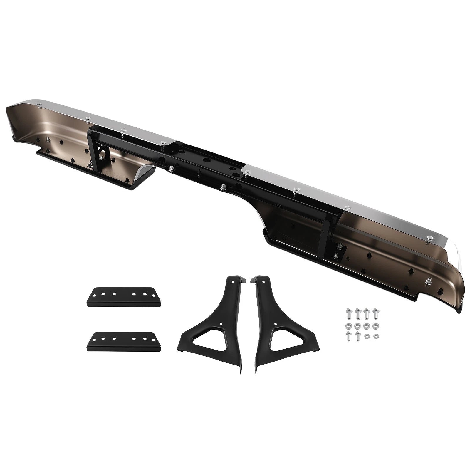 Rear Bumper for Dodge Ram 1500 2500 3500 (1994-2002) Steel Chrome