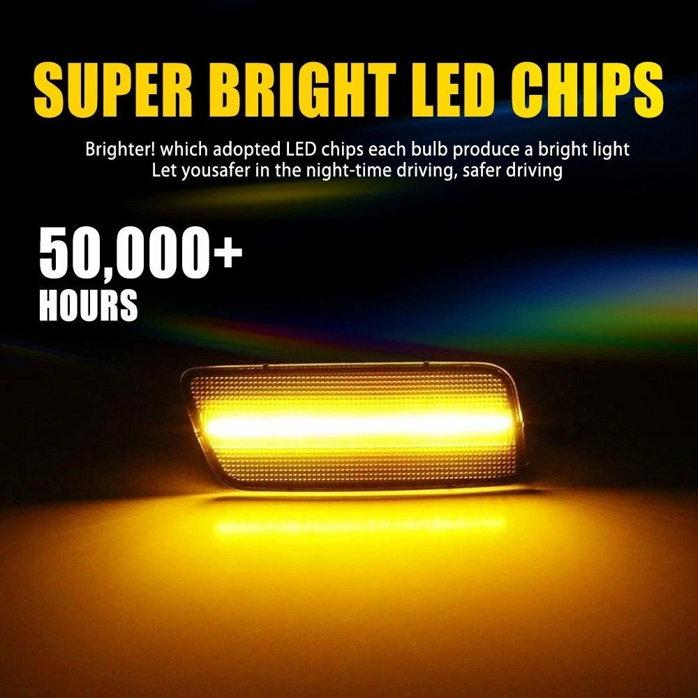 Set of 2 Front Side Marker Amber LED Signal Lights for VW Golf/GTI (2010–2014)