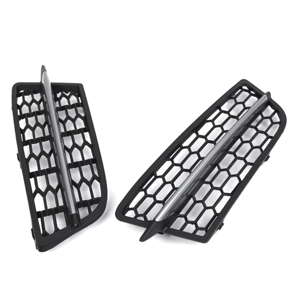 Pair Honeycomb Front Bumper Fog Light Grille for BMW 1-Series F20 F21 (2011–2015)