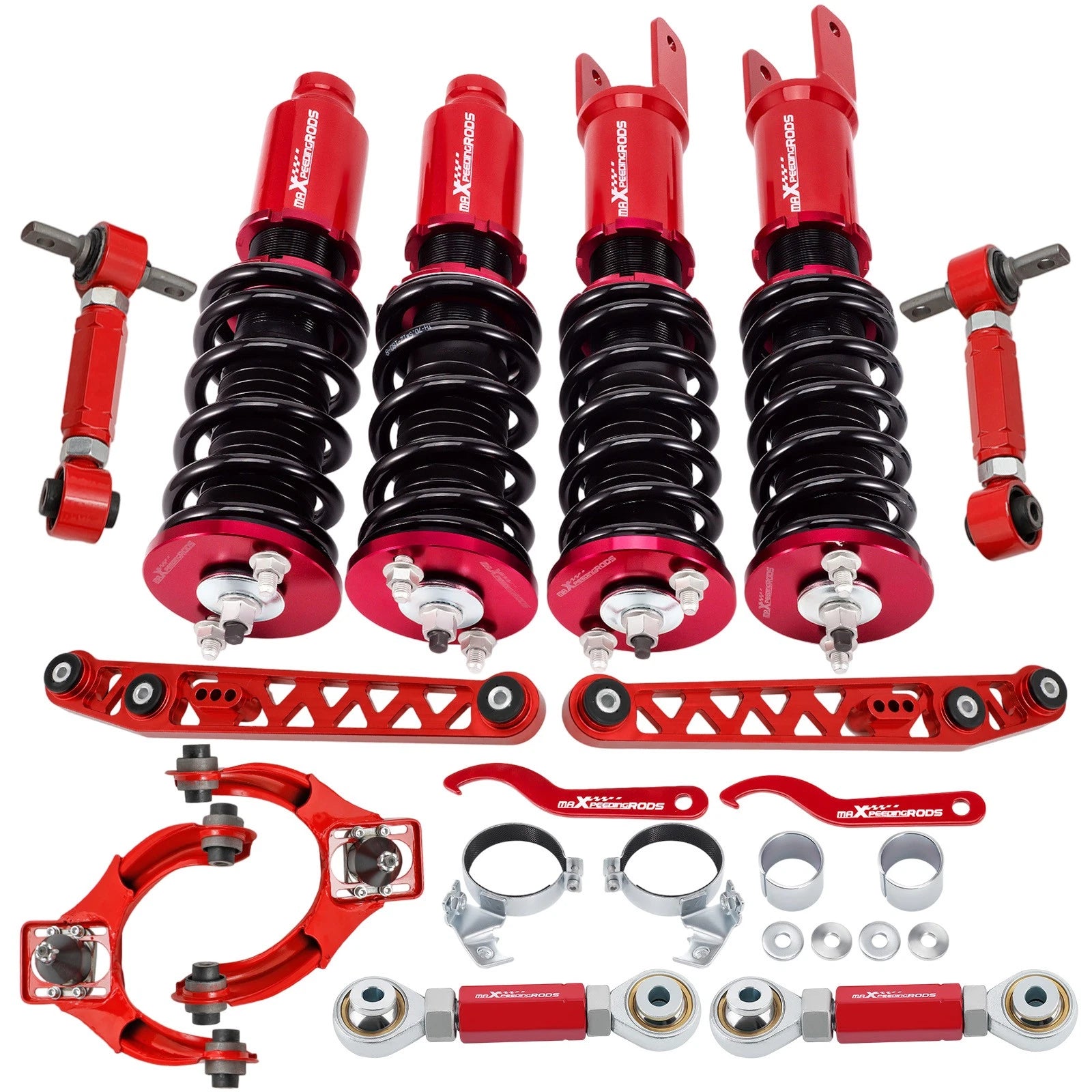 Coilovers + Camber + Toe Arms + Lower Control Arm Set for Honda Civic (1996–2000)