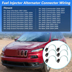 6 Pcs Fuel Injector Alternator Connector Wiring for Jeep Dodge Chrysler 