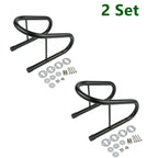 2X 6.5" Wide Tire Wheel Chock Quick Release Mount Hardware Kit